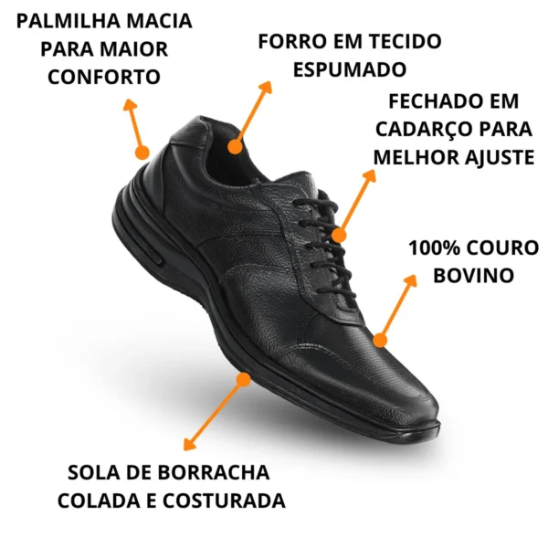 Sapato Social Masculino João Gabriel em Couro - MODELO 5090 - Imagem 4