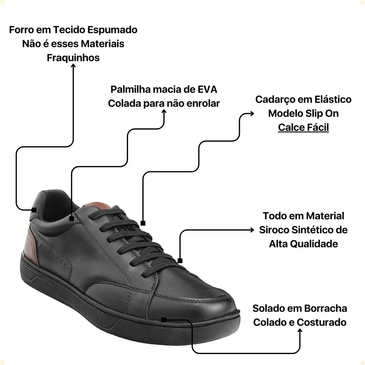 Sapatênis Masculino Forge Conforto - Modelo 18050 - Imagem 8