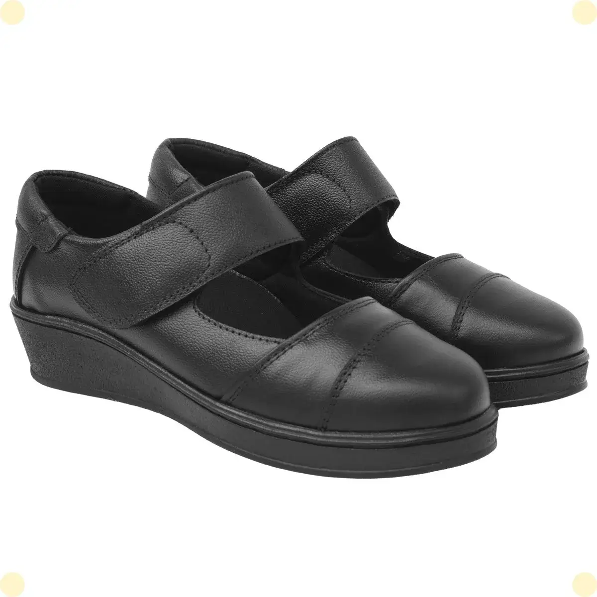 Sapato Feminino Anabela Couro Legítimo Confortável Slip On - Modelo 17040 - Imagem 2