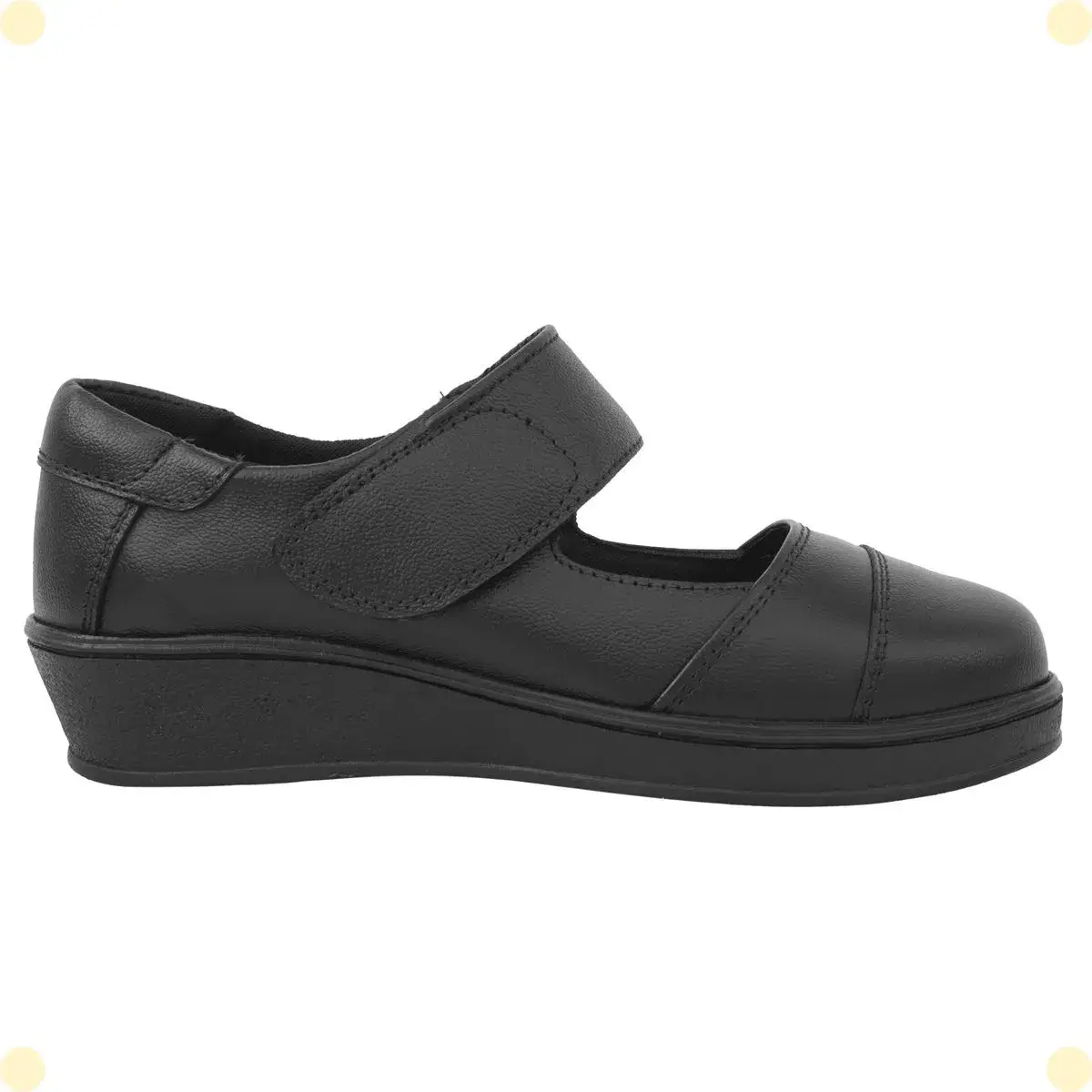Sapato Feminino Anabela Couro Legítimo Confortável Slip On - Modelo 17040 - Imagem 5