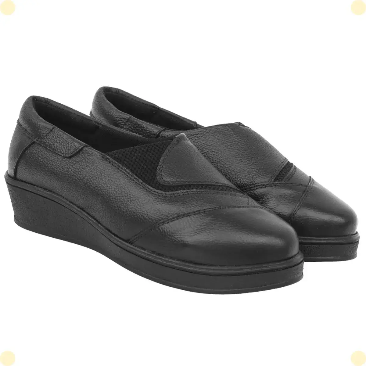Sapato Feminino Anabela Couro Legítimo Confortável Slip On - Modelo 17020 - Imagem 4
