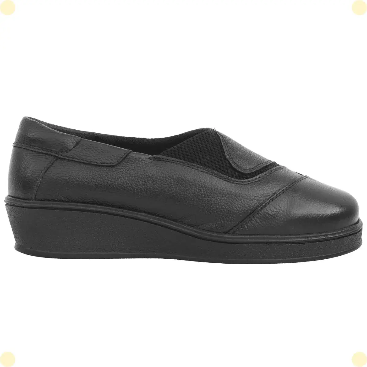 Sapato Feminino Anabela Couro Legítimo Confortável Slip On - Modelo 17020 - Imagem 5