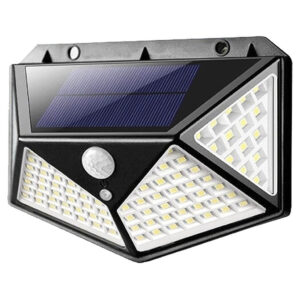 Luminária Energia Solar Parede 100 Led Sensor 3 Funções
